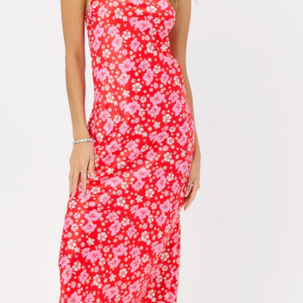 Frankie's Bikinis Isabel Satin Floral Dress